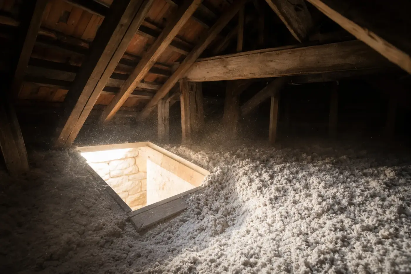 Combles isolés par soufflage dans un pavillon de Chevigny-Saint-Sauveur